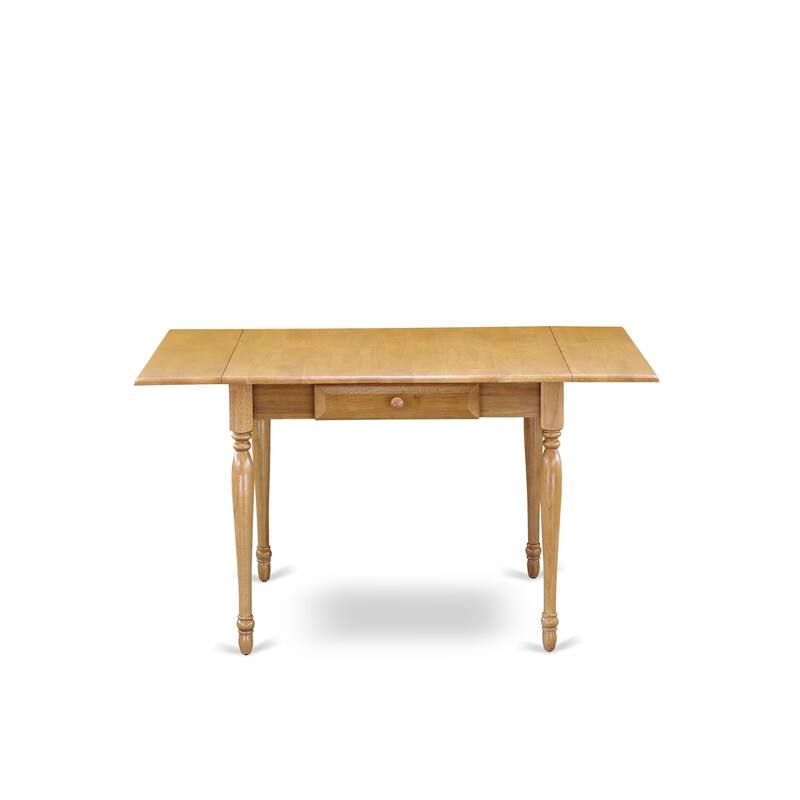 East West Furniture Dining Room Table Set Includes a Rectangle Kitchen Table with Dropleaf and Dining Chairs (Pieces Options)