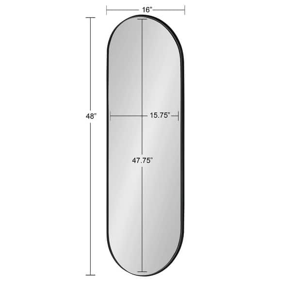 dimension image slide 2 of 7, Kate and Laurel Rollo Capsule Framed Wall Mirror