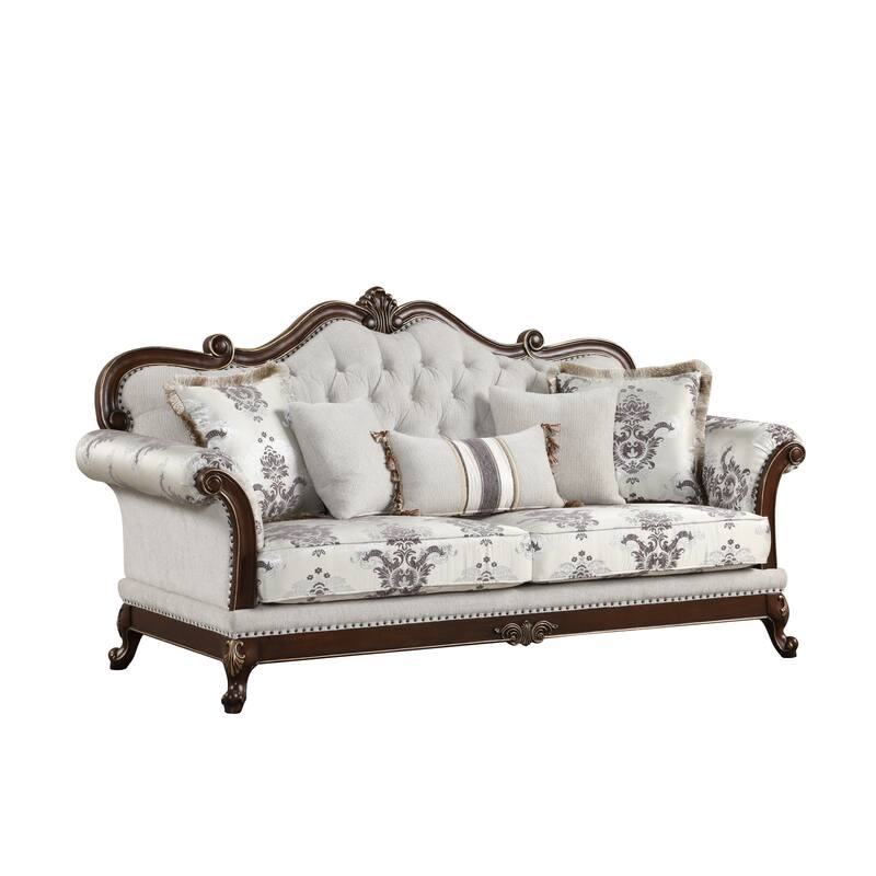 Gloria Traditional Style 2PC/3PC/5PC button tufted Living Room Set