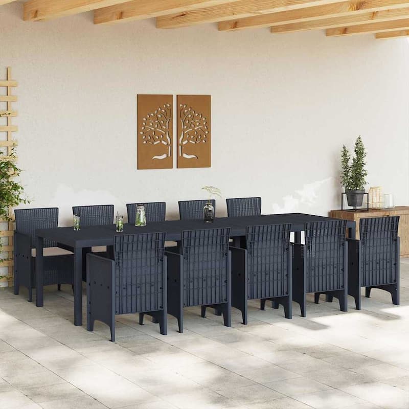 vidaXL Garden Dining Set 11/13 pcs - 118.1 x 39.4 x 28.7