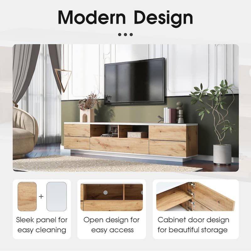 80" MDF Modern TV stand - 70.80" x 15.00"