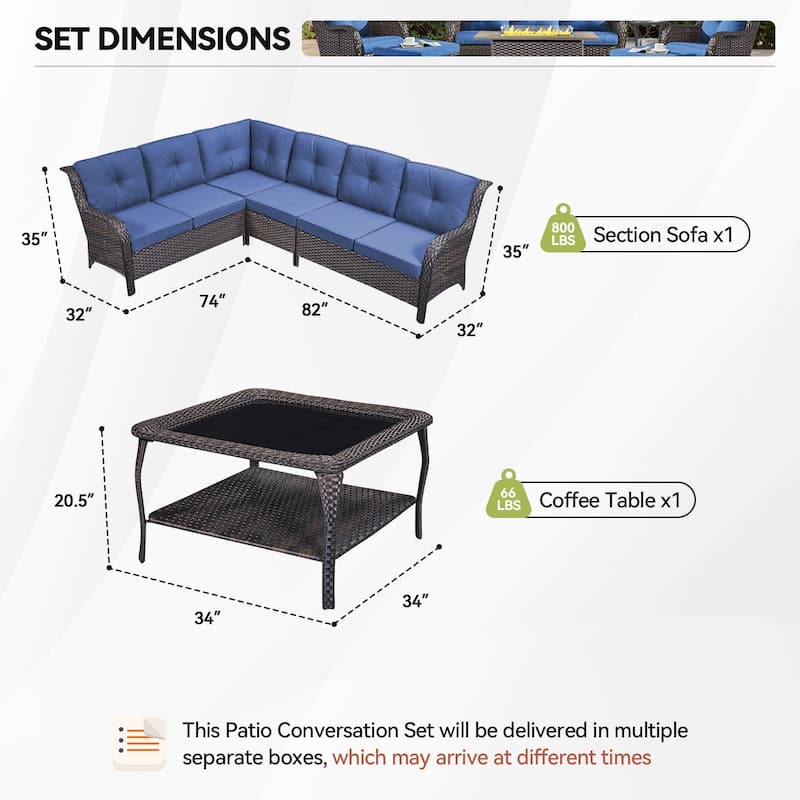 Outdoor Sectional Sofa Furniture Set