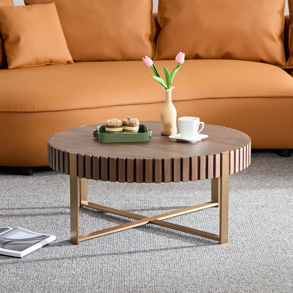 Modern Handcraft Drum Coffee Table