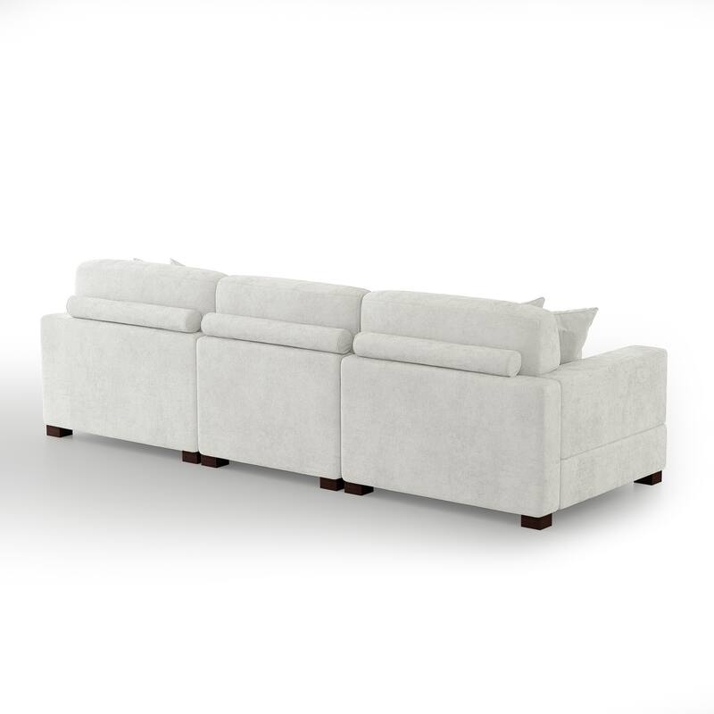 Oversized Modern Chenille Modular Sectional Sofa with Chaise