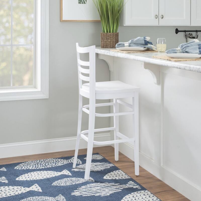 Heathcliff Rustic Solid Wood Barstool (Set of 2)