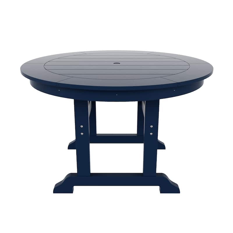 Shoreside 5-Piece Square Poly Eco-Friendly All Weather Outdoor Dining Set with Armchairs