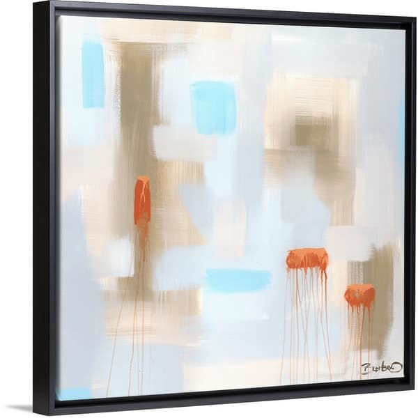 Shop Abstract Diptych Ii Black Float Frame Canvas Art Free