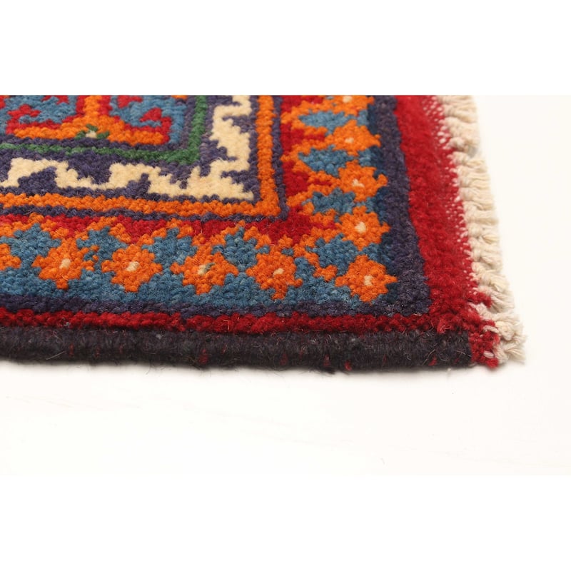 ECARPETGALLERY Hand-knotted Afghan Burnt Orange Wool Rug - 3'3 x 4'11
