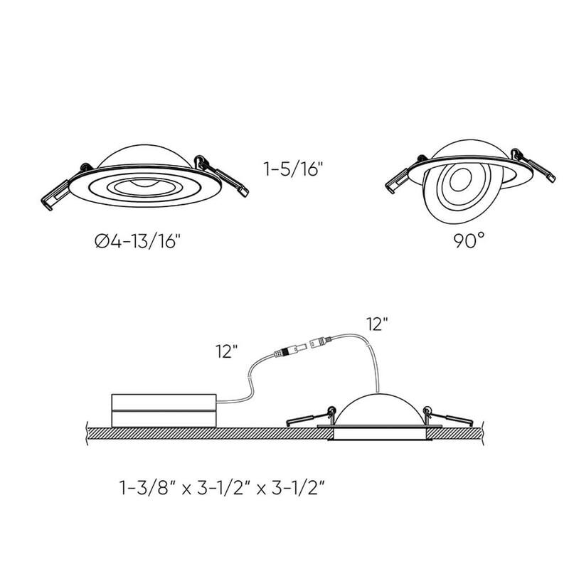 Pivot 4 Inch Recessed LED Adjustable Gimbal Light - 4 Inch