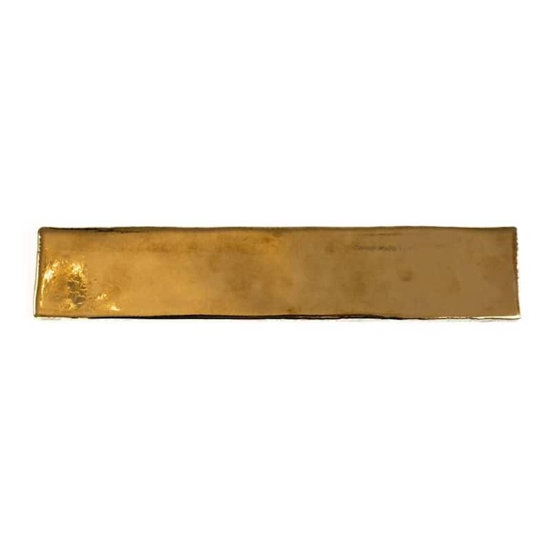 Midas 2x10 Gold Glossy Ceramic Subway Tile - Wall, Backsplash
