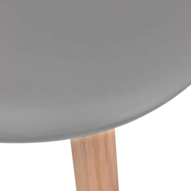 vidaXL Dining Chairs Accent Side Chair with Wooden Legs for Kitchen Plastic