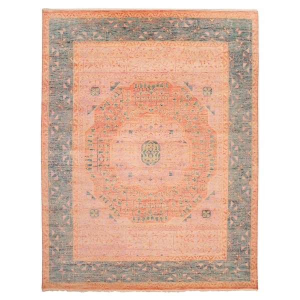 slide 2 of 9, ECARPETGALLERY Hand-knotted Jules Serapi Coral Wool Rug - 9'2 x 11'9 Coral - 9'2 x 11'9