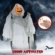 preview thumbnail 4 of 5, Animated Pumpkin Ghost with Glowing Red Eyes and Creepy Howling Sounds