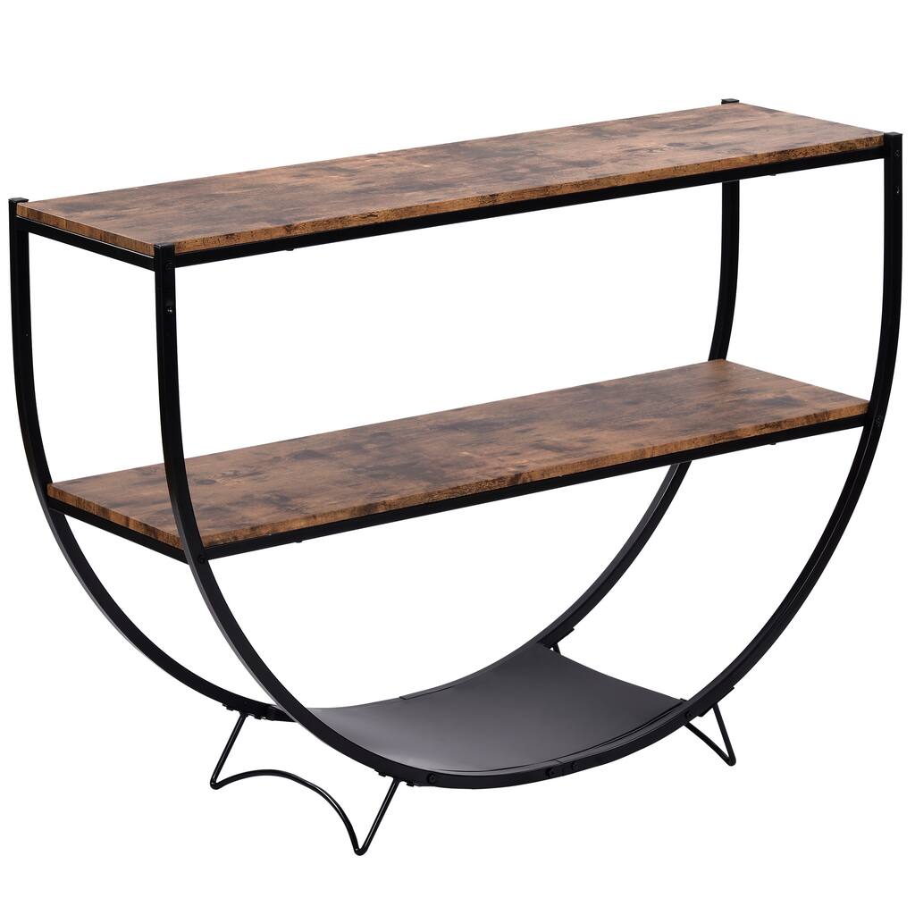 Distressed Wood Console Table (Distressed Brown) - 48"