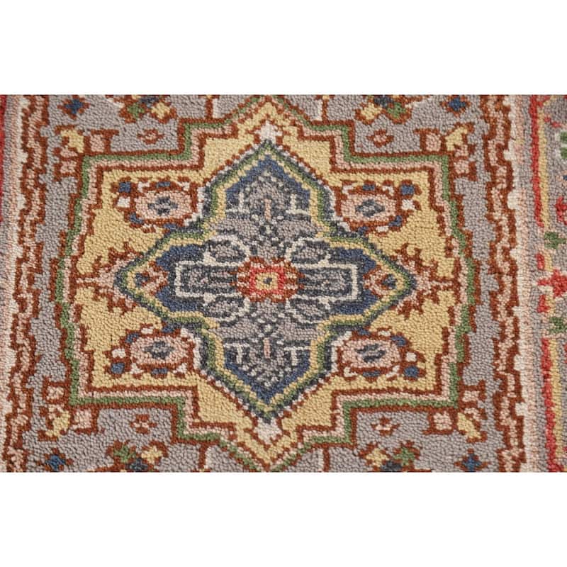 Heriz Serapi Oriental Rug Handmade Grey Wool Carpet - 2'0"x 3'0"
