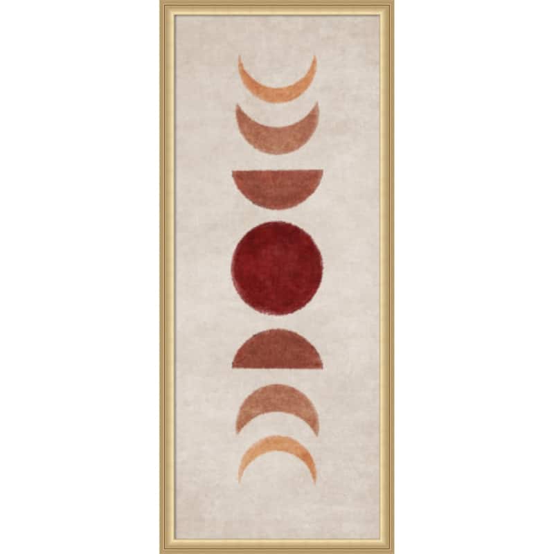 Amanti Art Framed Fabric Pinboard Bej Moon Phases by Emel Tunaboylu Printed Bulletin Board - Board Size 16 x 40