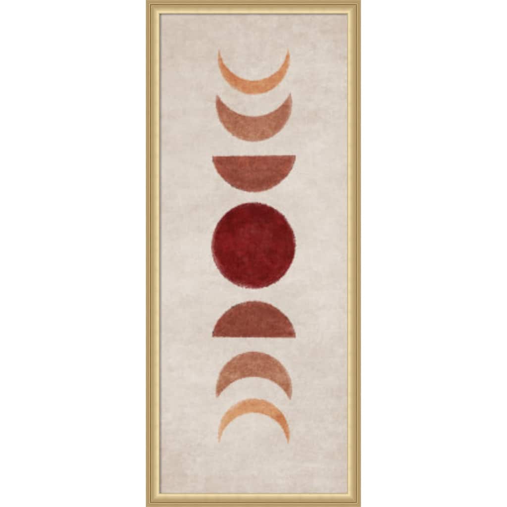 Amanti Art Framed Fabric Pinboard Bej Moon Phases by Emel Tunaboylu Printed Bulletin Board - Board Size 16 x 40