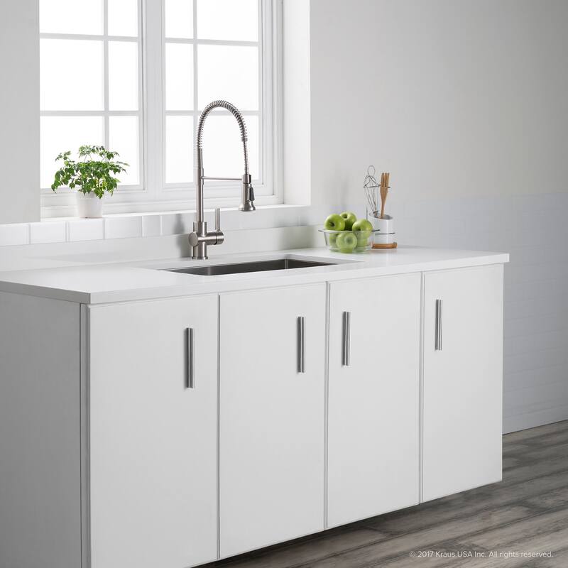 Kraus Britt 1.8 GPM Single Hole Pre-Rinse Pull Out Kitchen Faucet - - Spot Free Stainless Steel