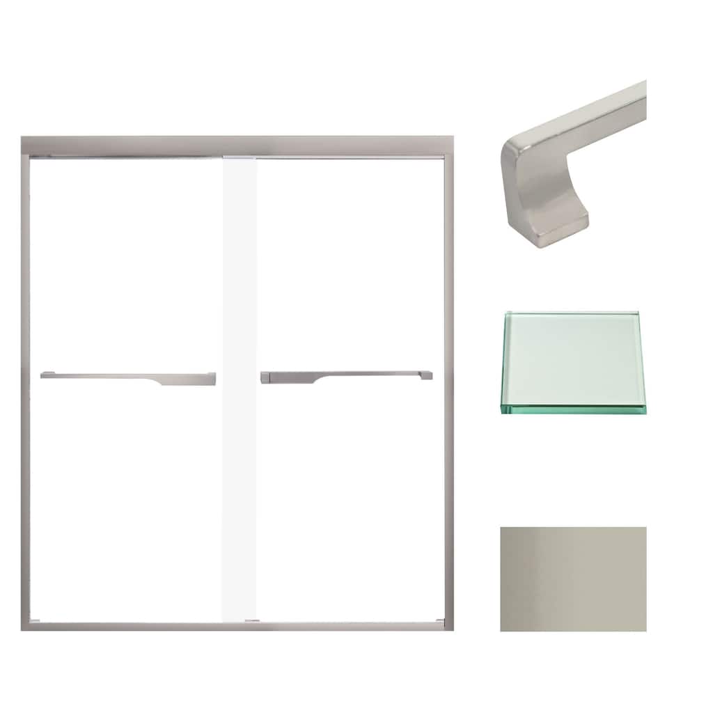 Transolid FBPT606608C-J 66" High x 59" Wide Bypass Frameless Shower