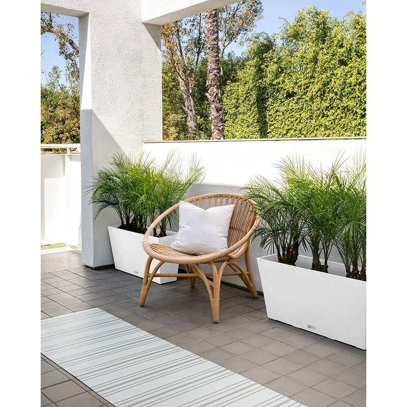 Pure Series Midori Planter - 2 Pack - 16"HX10"WX31"L - White