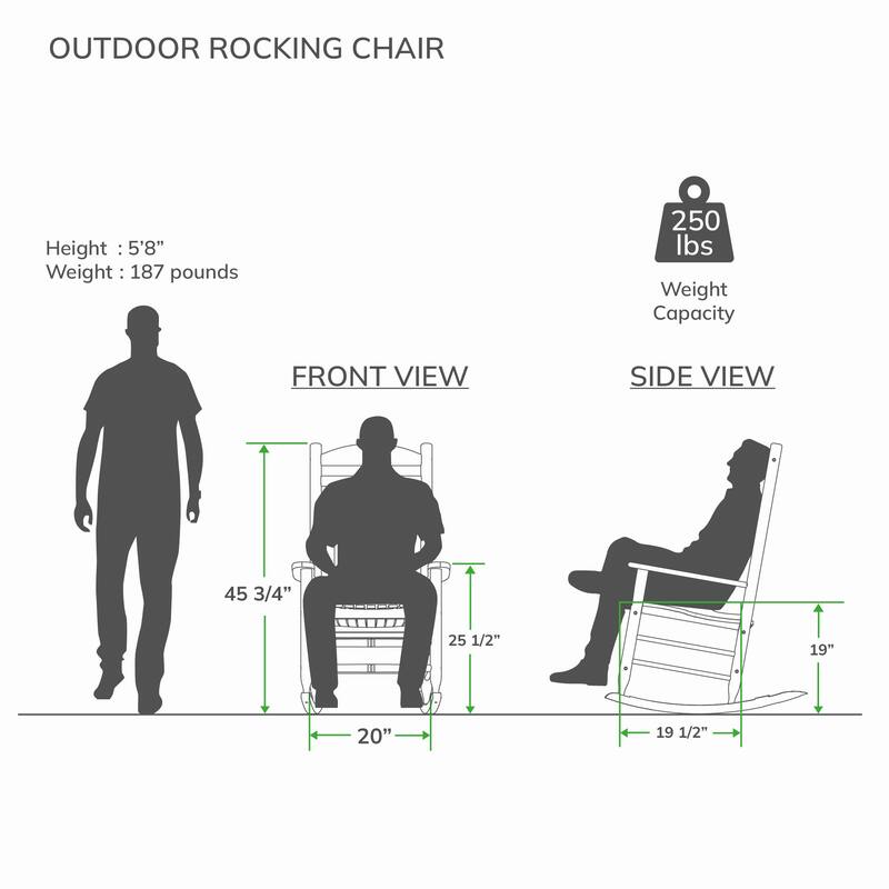 Cambridge Casual Bristol 2-piece Outdoor Rocking Chair