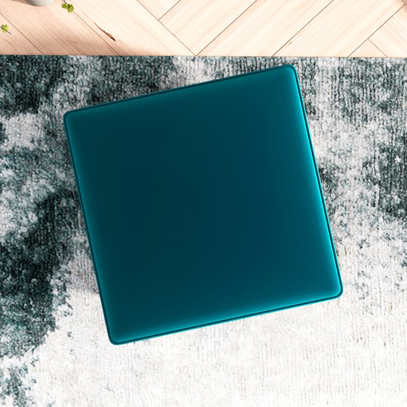 Felicia Mid-Century Upholstered Velvet Ottoman