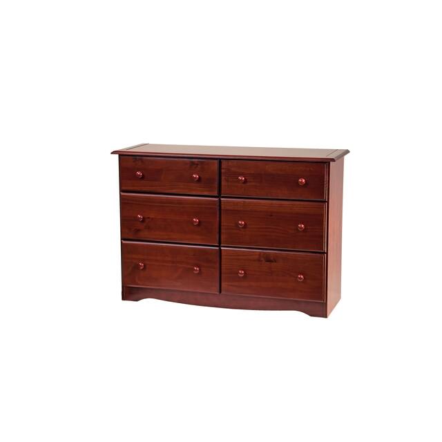 100% Solid Wood 6-drawer Double Dresser by Palace Imports