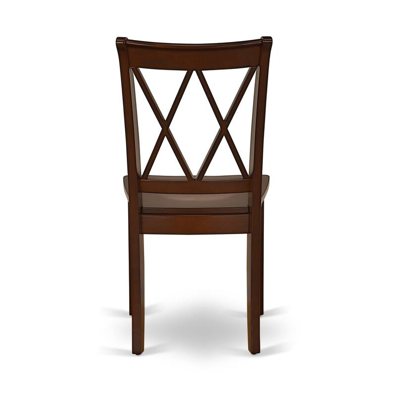 East West Furniture Kitchen Table Set - a Round Dining Table with Pedestal and Dining Chairs, Mahogany(Pieces Options)