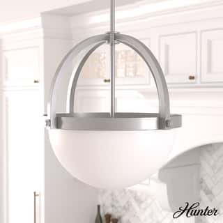 Hunter Wedgefield 3 Light Orb Pendant - Island, Dining Room - Transitional, Contemporary
