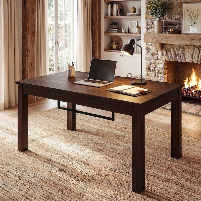 63" Convertible Board Game Table Multi-Purpose Dining & Work Table with Hidden Gaming Surface, Removable Top Panels