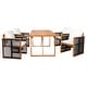 preview thumbnail 29 of 39, Christopher Knight Home - Modern Outdoor Acacia Wood Dining Set with Cushions and Handwoven Rope Chairs