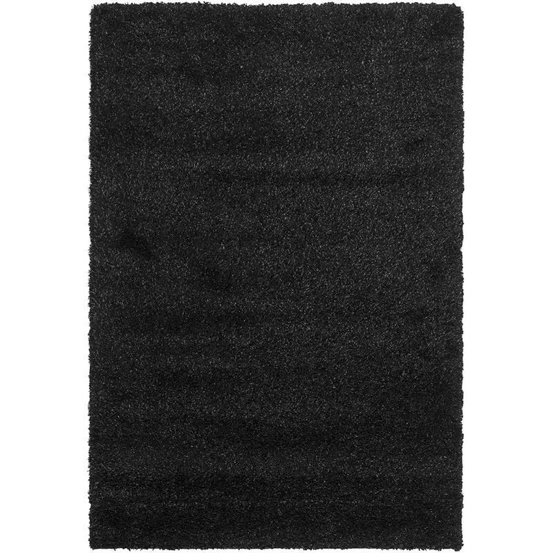 Asian Area Rug 8x10 - Grey Solid Shag Rug - Non-Shedding, Easy Care - Living Room, Bedroom Rug - 120 x 96
