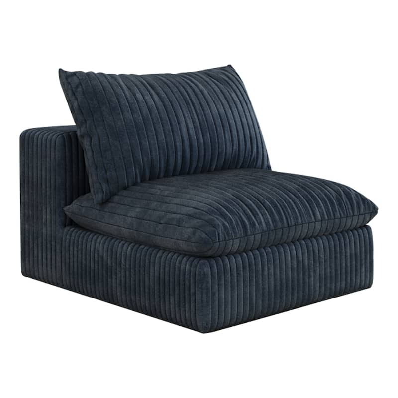 Oversized Modular Cloud Sofa, Corduroy Deep Seat Sectional Sofa with Ottomans Chaise Lounge and Removable Cushions, No Assembly
