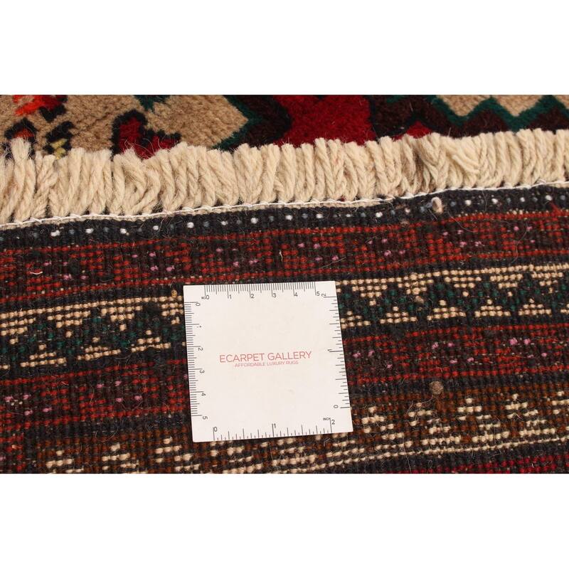 Hand-knotted Authentic Turkish Red Wool Rug - 3'5 x 5'11/3'5" x 5'11"