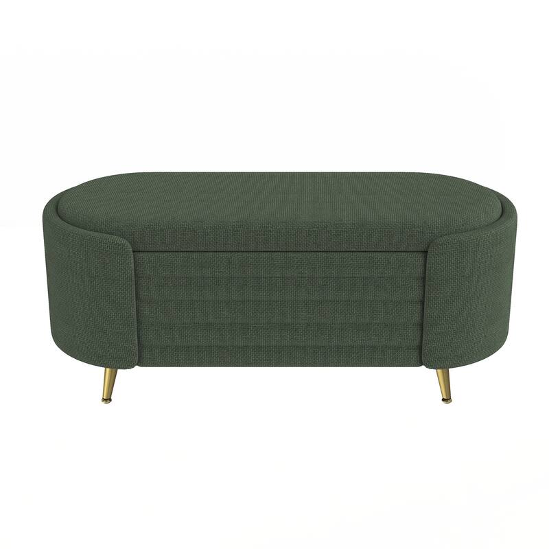 Modern Storage Ottoman Upholstered Storage Bench End of Bed Bench Entryway
