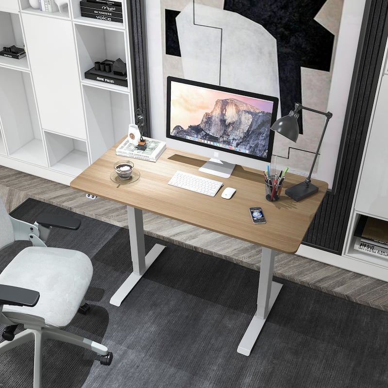 Carlos Modern 47-inch Metal Electric-Powered Adjustable Standing Desk by Furniture of America