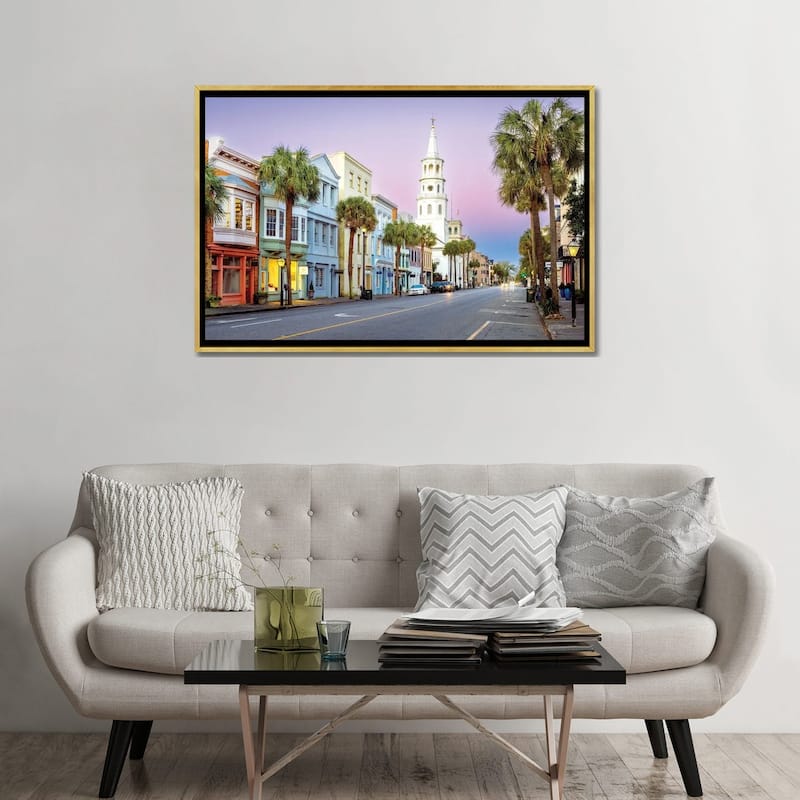 iCanvas "Southern Charm, Charleston South Carolina" by Susanne Kremer Framed Canvas Print