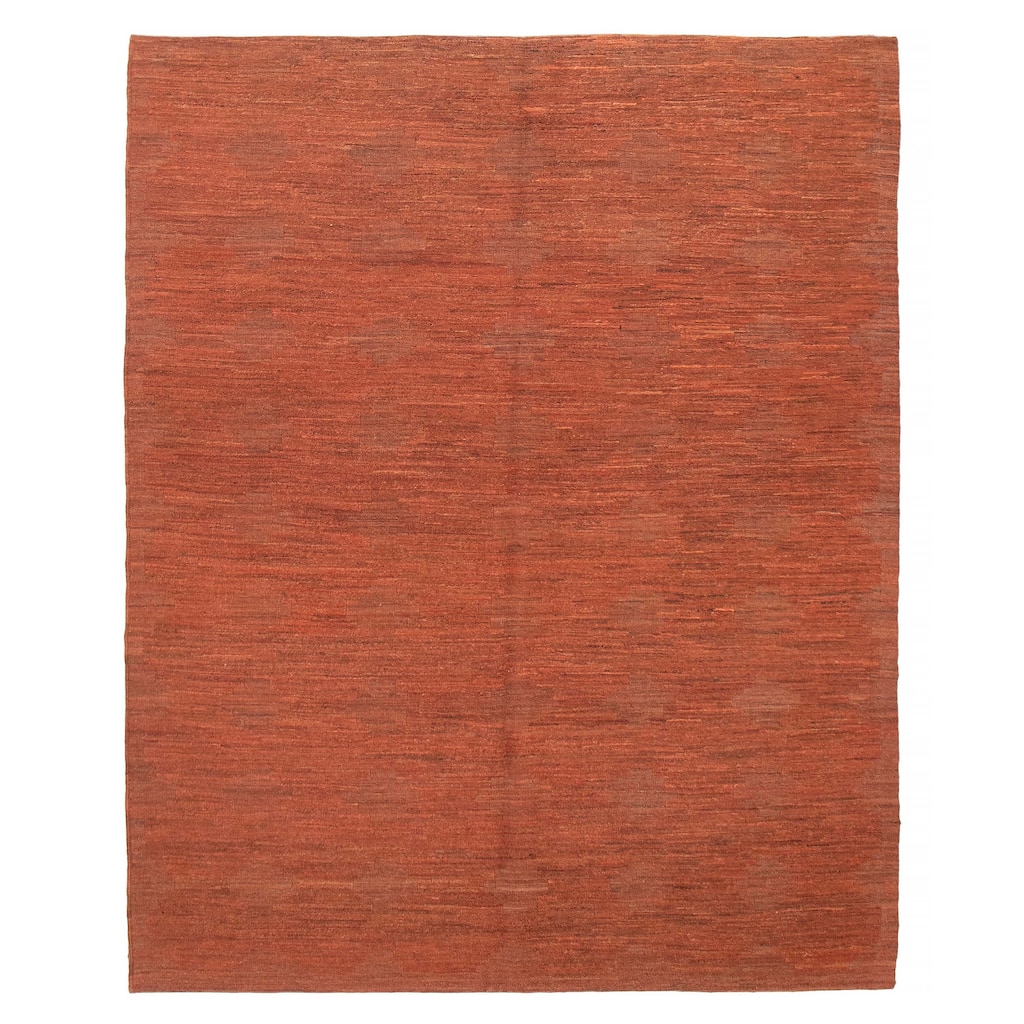 ECARPETGALLERY Flat-Weave Natural Copper Wool Tapestry Kilim - 6'5 x 8'1
