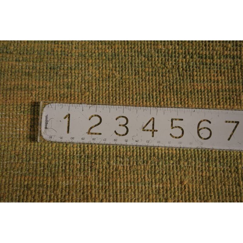 Yellow & Green Modern Gabbeh Oriental Area Rug Handmade Wool Carpet - 5'5" x 7'10"
