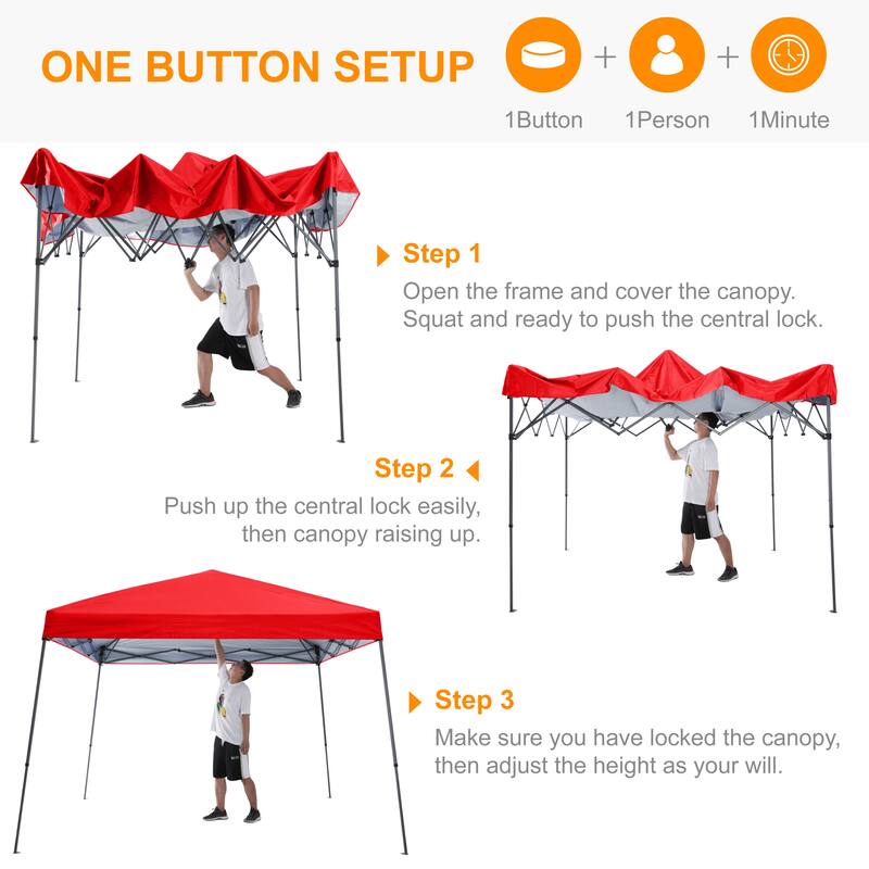 ABCCANOPY Stable Pop up Outdoor Canopy Tent with Sun Wall