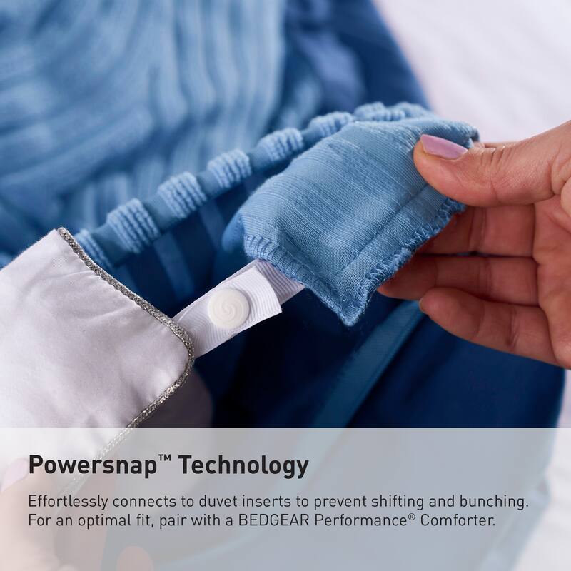 BEDGEAR Performance Duvet Cover and Sham Set - Moisture-Wicking Breathable Cooling Bedding