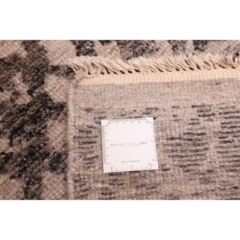 ECARPETGALLERY Hand-knotted Tangier Taupe Wool Rug - 8'3 x 10'3