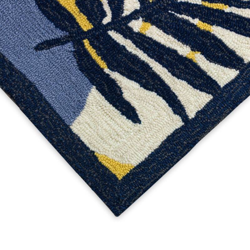 Liora Manne Capri Patchwork Palms Indoor/Outdoor Rug