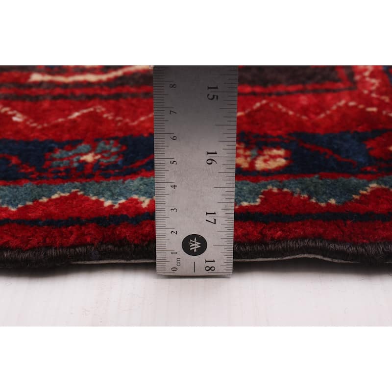 ECARPETGALLERY Hand-knotted Anatolian Vintage Black, Red Wool Rug - 3'5 x 5'5