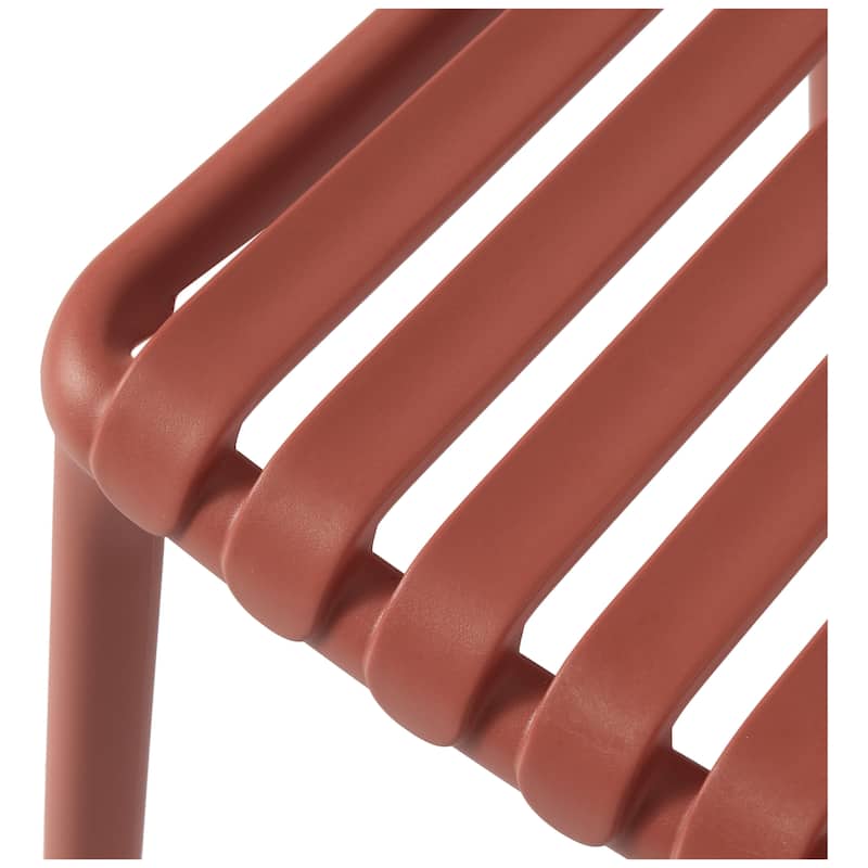 Frond and Form Outdoor Patio Stacking Dining Side Chair (Set of 2)