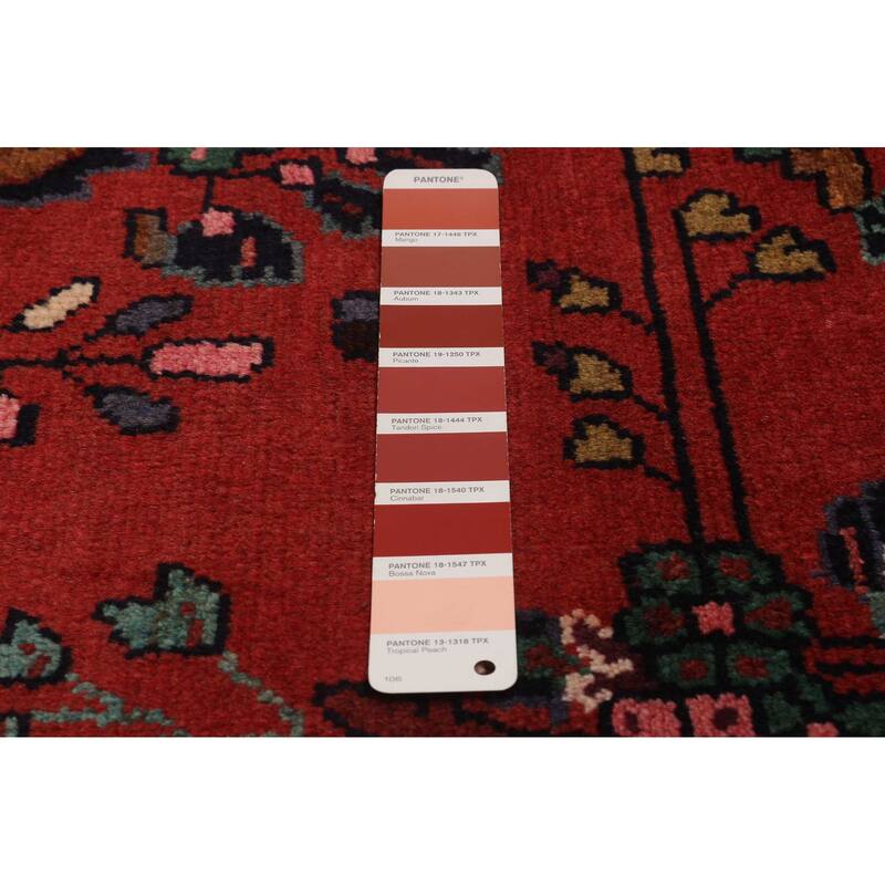 ECARPETGALLERY Hand-knotted Andelz Red Wool Rug - 3'8 x 10'8