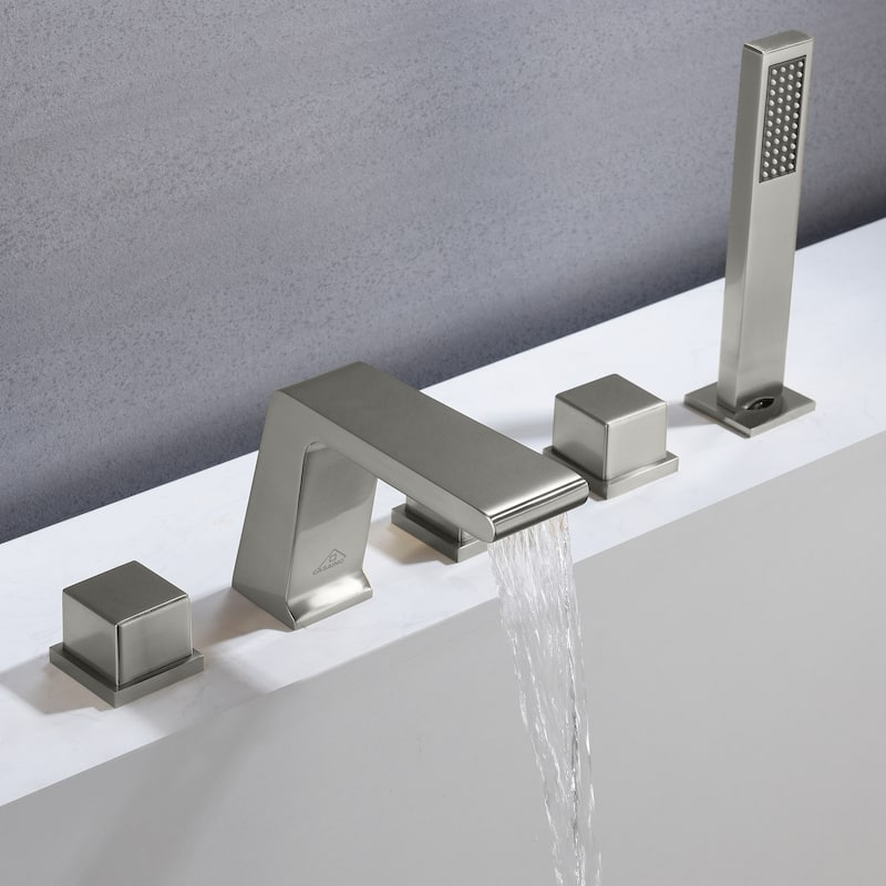 Hot Sale 5 hole Bathtub Faucet With Handheld Shower Head