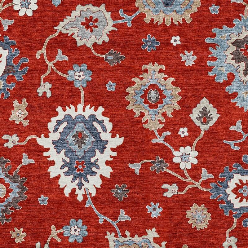 HomeRoots Floral Traditional Rectangle Outdoor Rug