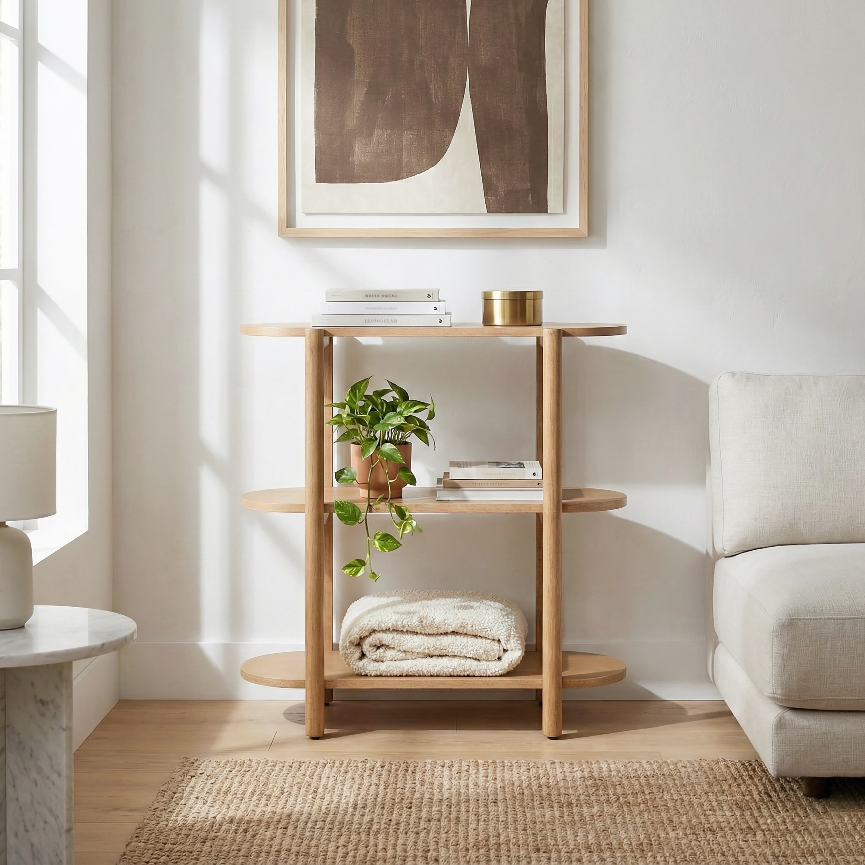 Bower Home 32 Inch Modern Wood Bookcase - 32 W x 15 D x 32 H"