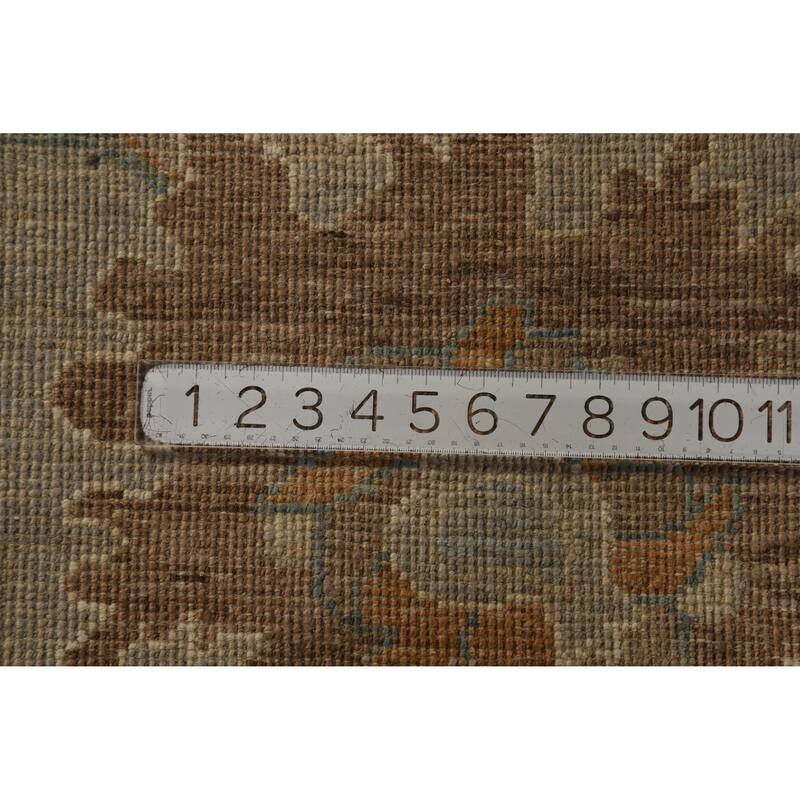 Hand Knotted Oriental 100% Wool Carpet Transitional All-Over Purples Oushak Area Rug - 9' 11'' X 8' 0''